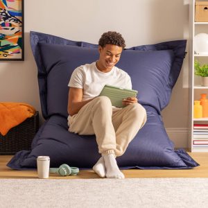 Bazaar Bag  Indoor-Outdoor Giant Bean Bag - Navy Blue