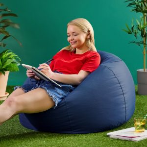 Kingston Water-Resistant Classic Bean Bag - Navy Blue