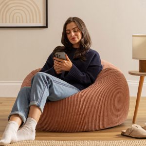 Kingston Cord Classic Bean Bag - Pink
