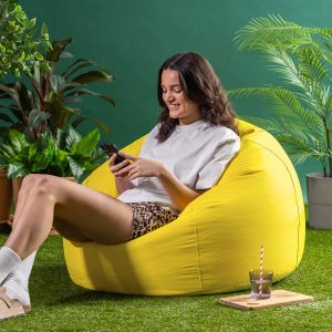 Kingston Water-Resistant Classic Bean Bag - Yellow