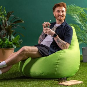 Dalton Recliner Indoor-Outdoor Gaming Bean Bag - Lime Green