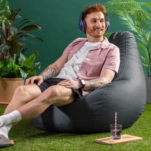 Dalton Recliner Indoor-Outdoor Gaming Bean Bag - Slate Grey