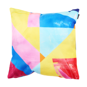 Abstract Print Indoor-Outdoor Cushion - Blue