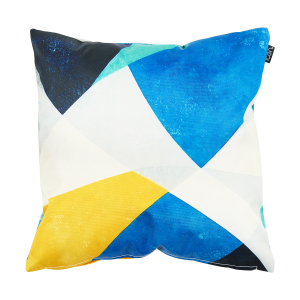 Abstract Print Indoor-Outdoor Cushion - Yellow