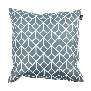 Art Deco Geometric Print Outdoor Cushion - Charcoal Grey