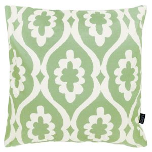 Damask Pattern Indoor-Outdoor Cushion - Green
