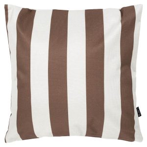 Stripe Indoor-Outdoor Cushion - Chocolate Brown