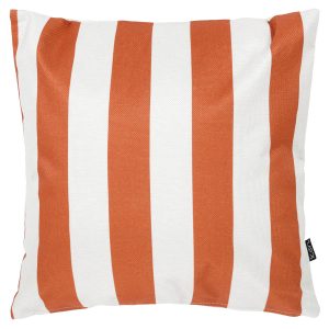 Stripe Indoor-Outdoor Cushion - Terracotta Orange