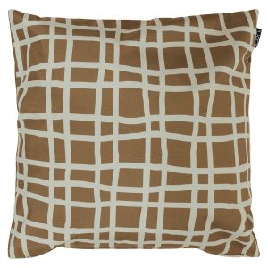 Abstract Print Indoor-Outdoor Cushion - Brown