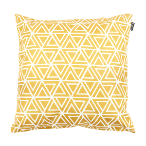 Art Deco Indoor-Outdoor Cushion - Ochre Yellow