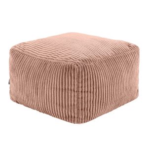 Amara Corduroy Square Footstool - Pink