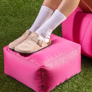 Bean Bag Footstool Indoor-Outdoor - Pink