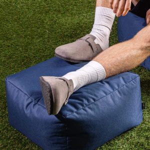 Bean Bag Footstool Indoor-Outdoor - Navy Blue