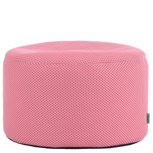 Gaming Performance Mesh Round Footstool - Pink