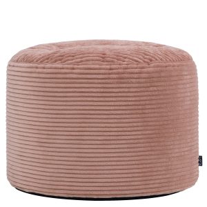 Milano Corduroy Round Pouffe Footstool - Pink