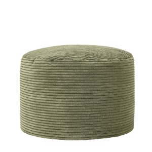 Milano Corduroy Round Pouffe Footstool - Green