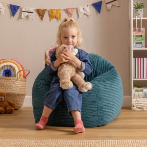 Kids Kingston Corduroy Classic Bean Bag - Teal
