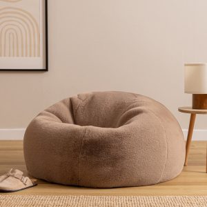 Kingston Faux Luxe Fur Classic Bean Bag - Mocha Brown