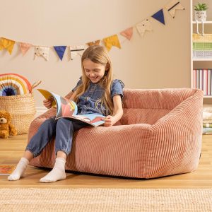 Kids Cecilia Corduroy Sofa Bean Bag - Pink