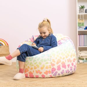 Kids XL Ombre Leopard Print Bean Bag