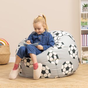 Kids XL Football Print Classic Bean Bag - Multicolour