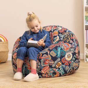 Kids XL Varsity Football Print Classic Bean Bag